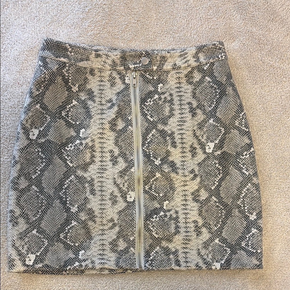 Altar'd State Monochrome Snake Print Pencil Skirt